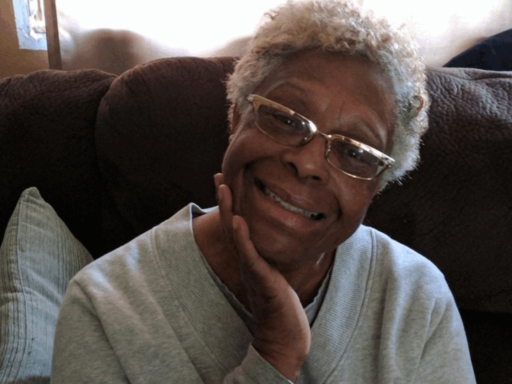Portrait of Cecelia Jenkins, an elderly Black woman and stroke survivor whose story is at the center of a fight against elder financial abuse.