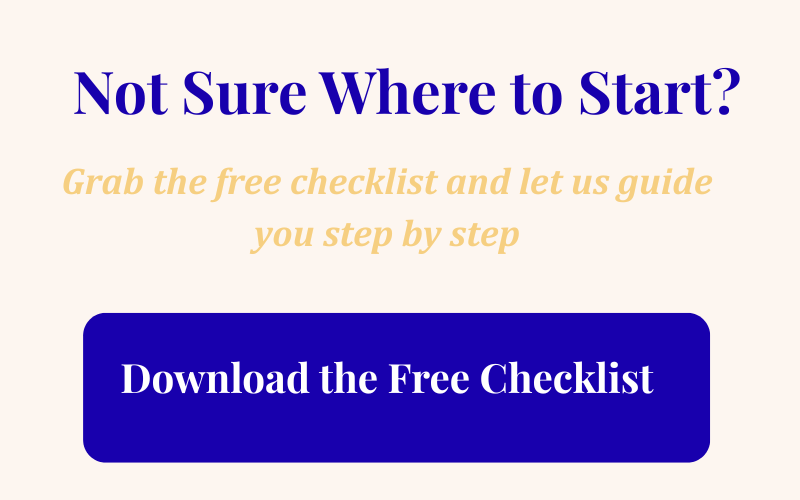 Call to action graphic that says "Not Sure Where to Start?" and invites users to download a free checklist.