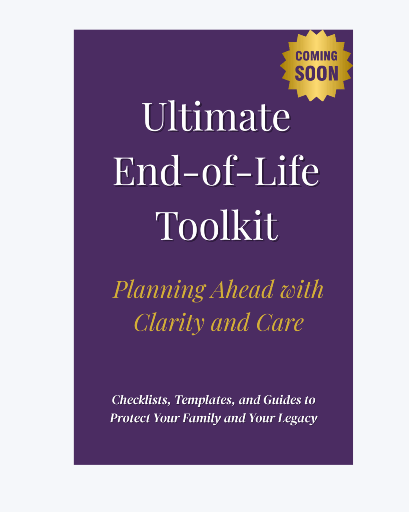 Placeholder book cover for Ultimate End-of-Life Toolkit – Planning Ahead with Clarity and Care by Sista Girl JD. Coming Soon.