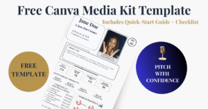 Free Canva media kit template mockup with stats and services by Sista Girl JD
