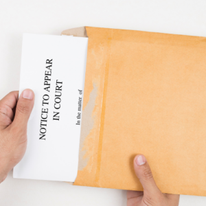 Official court papers prepared for service in a Texas family law case
