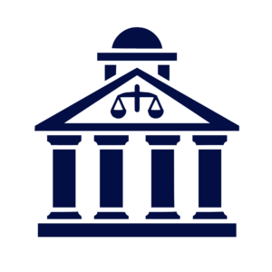 Courthouse icon representing limited court support services