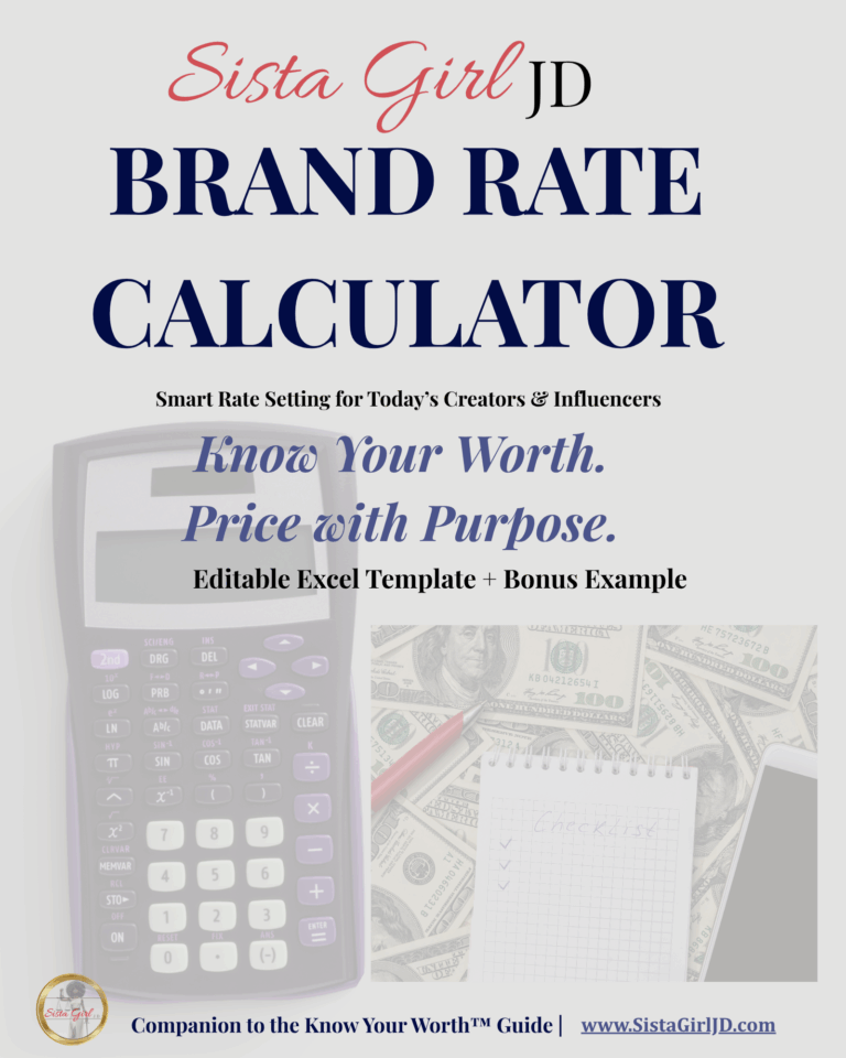 Sista Girl JD Brand Rate Calculator