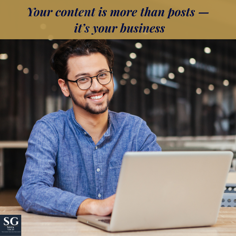 Confident young creator smiling while working on a laptop, symbolizing brand protection and business professionalism.