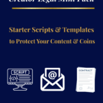 Cover image for the Creator Legal Mini Pack, a starter toolkit with email templates, scripts, and a clause decoder for creators.