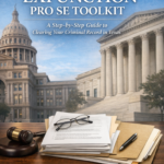Texas Expunction Pro Se Toolkit cover showing courthouse imagery and legal documents