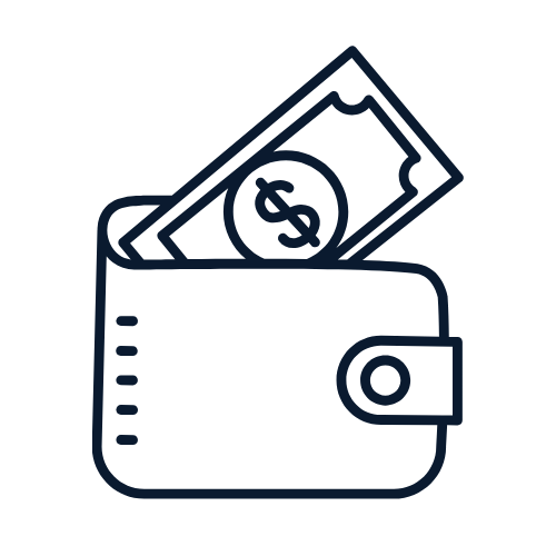 Icon representing costs and filing fees associated with sealing a criminal record in Texas