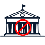 Incorrect courthouse icon representing filing a nondisclosure petition in the wrong Texas court