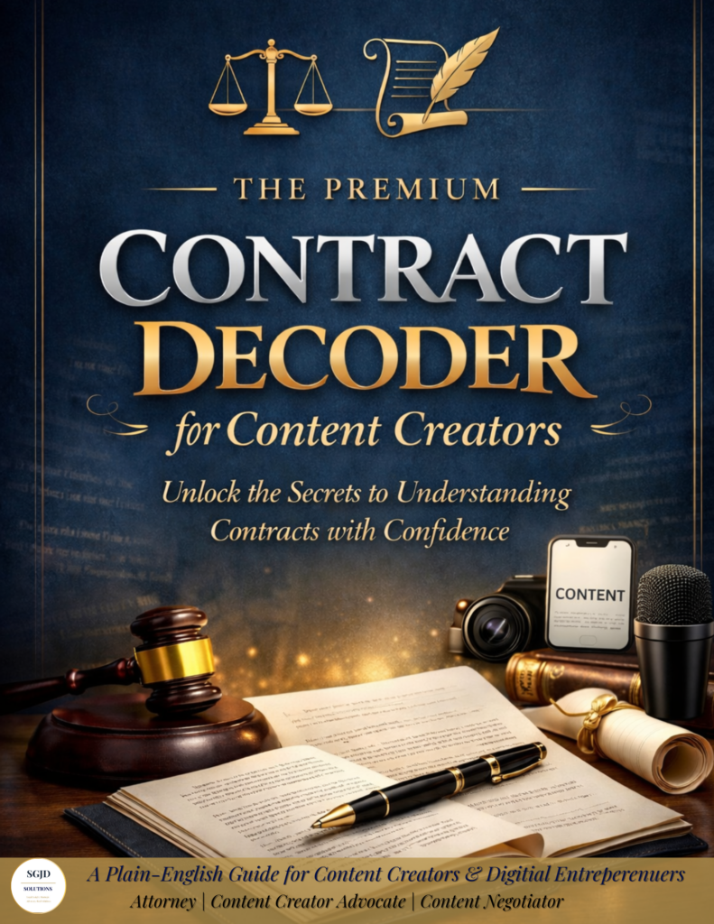 Premium Contract Decoder cover for content creators reviewing brand deals