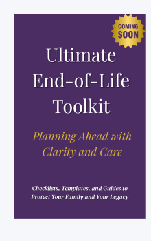 Placeholder book cover for Ultimate End-of-Life Toolkit – Planning Ahead with Clarity and Care by Sista Girl JD. Coming Soon.